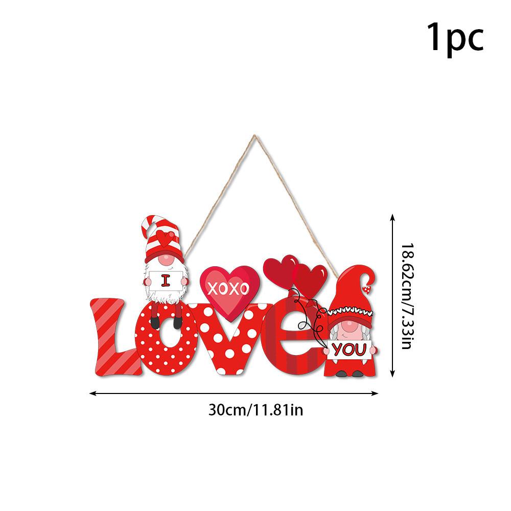 Day Valentines Paper Door Hanging With Heart Flower Design For Party Decor