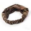 Women Velvet Elastic Twisted Headband Girl Solid Knotted Headwrap Makeup Hair Bands Stretchy Hairbands