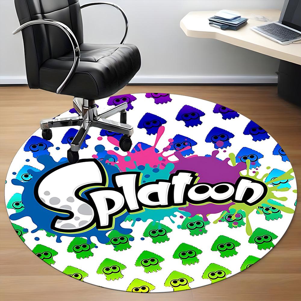 1pc Splatoon? Office Round Area Rug, Under Office Chairs Bedroom Living Room Home Decor A1016236