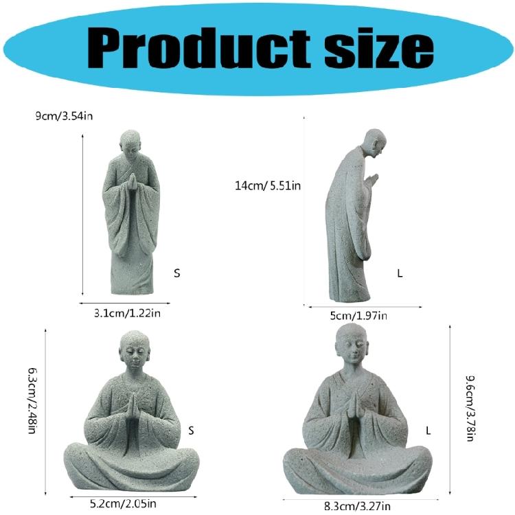 Aquarium Decoration Buddhas Statues Figurines Fish Tanks Decorations Buddhas Sculpture Ornament for Home Desk Decors