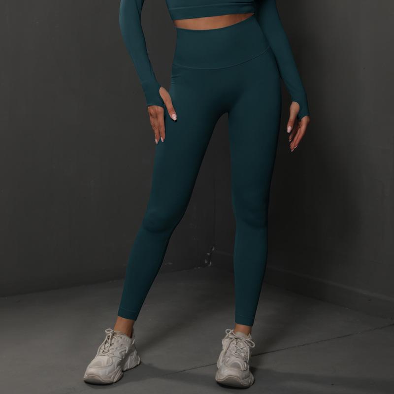 Cross-border Seamless Yoga Training Suit: Breathable, Comfortable, Tight Fit Leggings for Running & Fitness