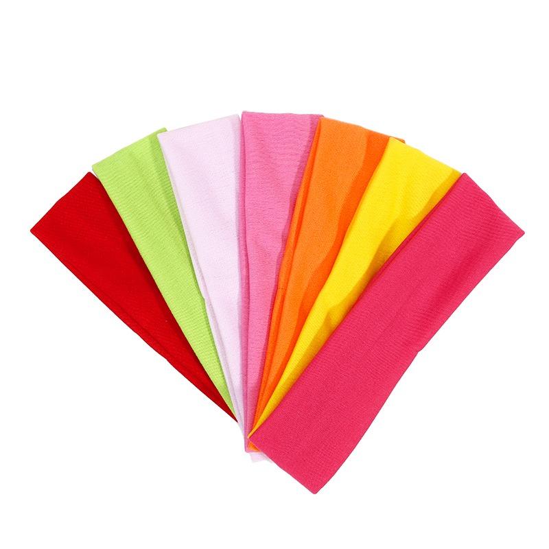 7pcs Sports Cycling Wash Face Hairbands Soft Korean Cotton Knitted Headband For Women Girls Bandanas Fashion Hair Accessories