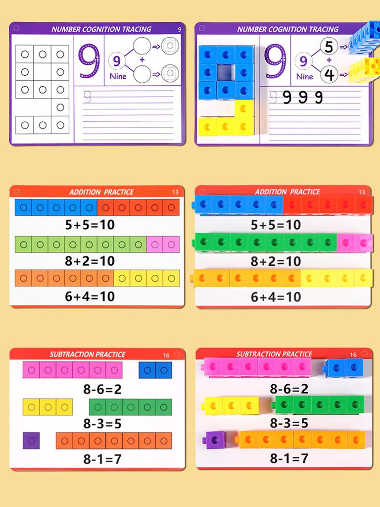 Magic Cube Puzzle Building Blocks Educational Toys For Children DIY Building Blocks Cube Toys  Color Recognition Birthday Gifts