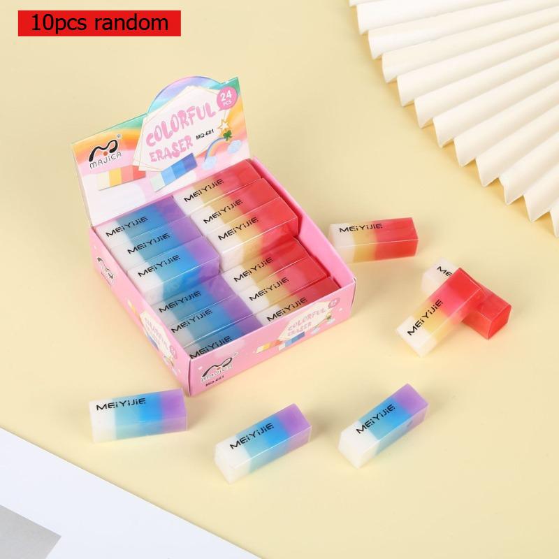 Süß Kreativ Dufttuch Geschenk Sauber mit weniger Krümeln Schüler Schulbedarf Langer Gelee Vierfarbiger Sandwich-Radiergummi Süß Kawaii