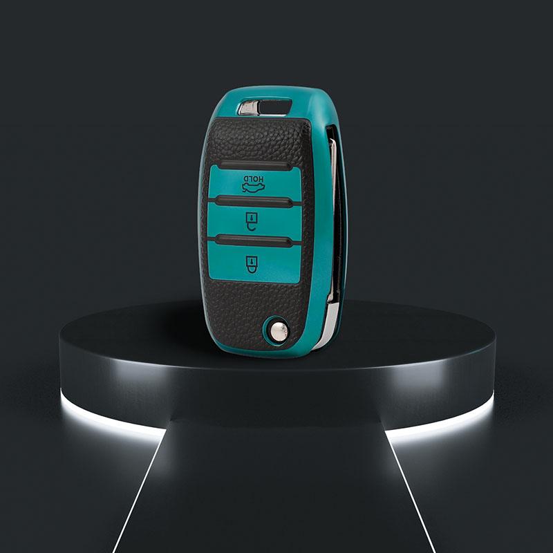

Чехол для автомобильного ключа из ТПУ кожи для KIA Sportege Picanto Optima Soul Ceed RIO 3 K2 K3 K4 K5 Sorento Forte Stinger Cerato зелёный