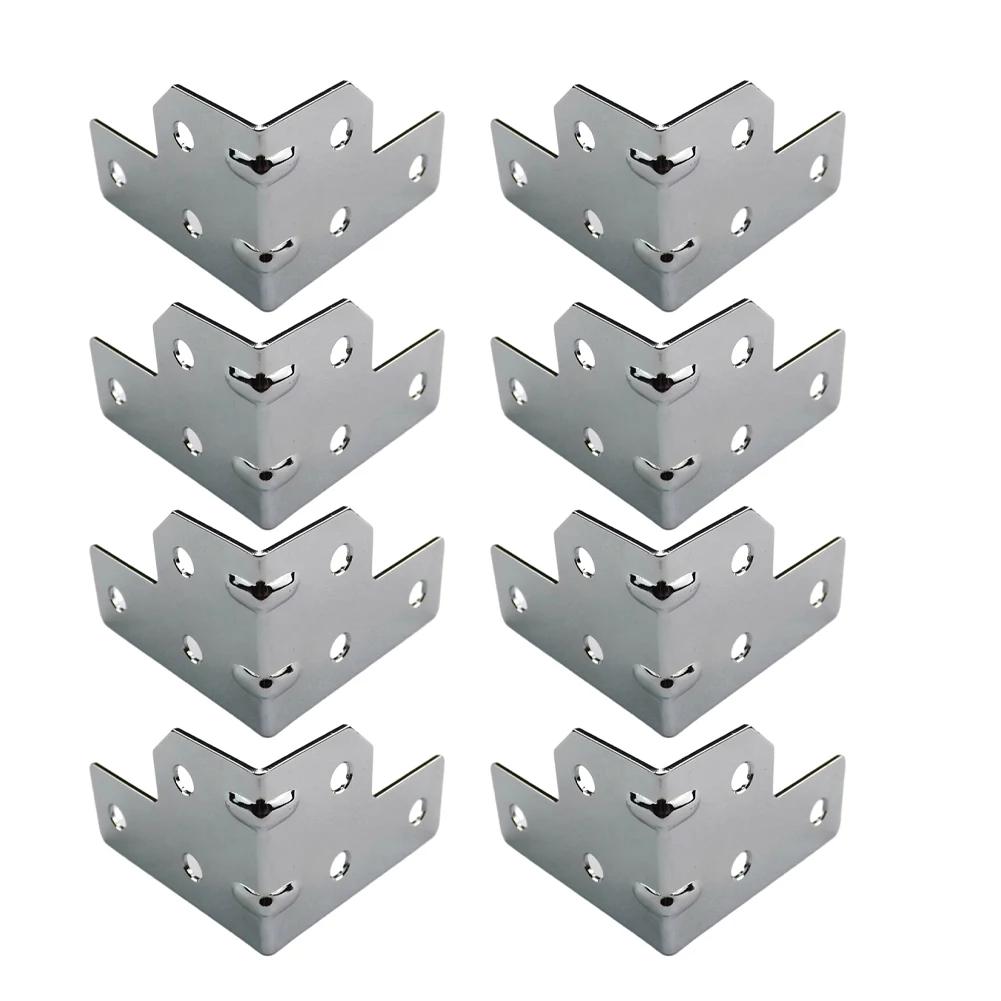 8pcs Box Corners Protector Flight Case Corner Code Right Angle Support Bracket Box Edge Protection Cover Hardware Accessories