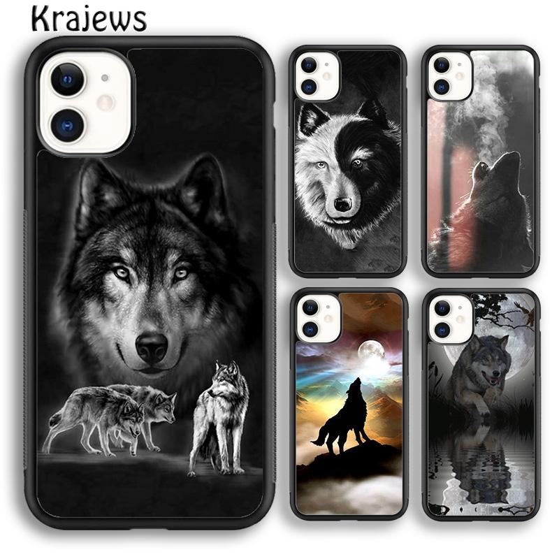 Howl of A Wolf Under The Moon pattern Phone Case Cover For iPhone 17 Air 16 15 14 plus 12 13 pro max
