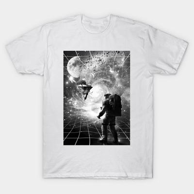 T Shirt Women Through Wormhole Harajuku Print Kawaii Tshirt Summer Short Sleeve Female T-Shirt Top Tee