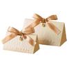 2025 Elegant Triangular Wedding Candy Box for Newlyweds – High-End Party Favor