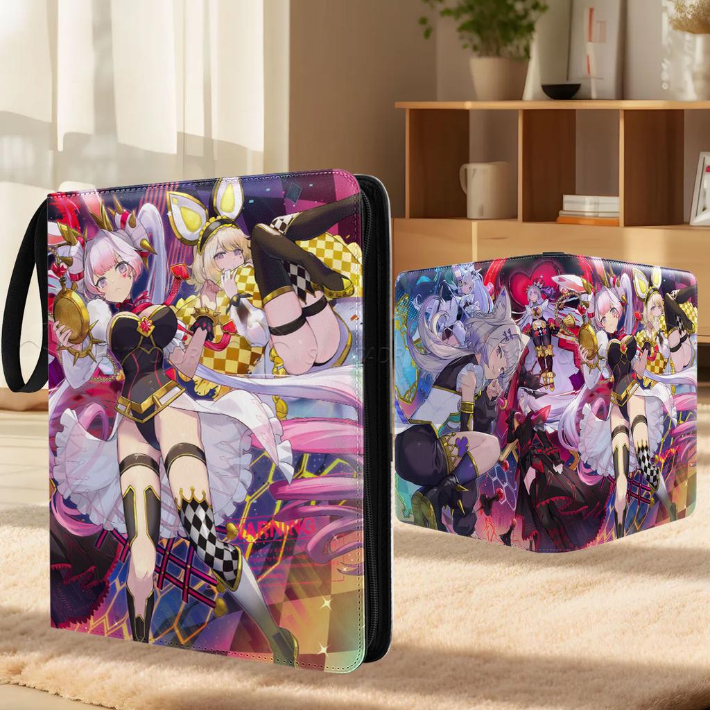 Custom Cover 500+ Capacity A4 Yu-Gi-Oh! Binder Premium PU Leather 9-Pocket Zippered Album TCG Organizer with Refillable Pages