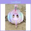 Eco-friendly Pvc Rainbow Unicorn Swimming Ring For Children With Glitter