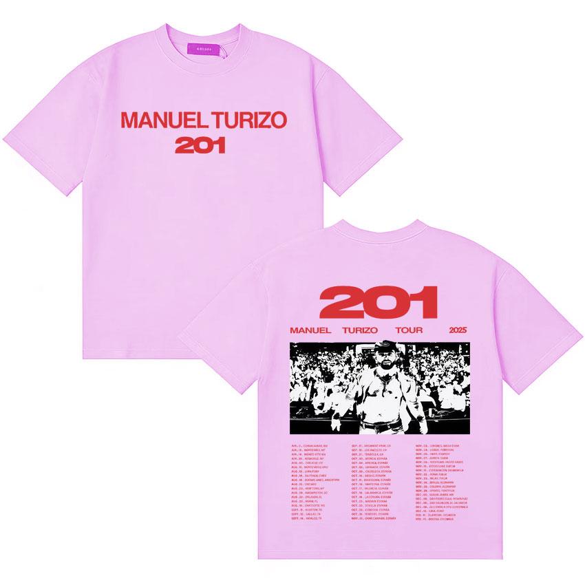 Unisexuel Turizo Trendy Music 201 Print T Shirt Unisex Women Oversized Short Sleeve Tee Shirts Casual Cotton Vintage Tshirt Streetwear
