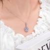 Natural Peridot Retro Pendant S925 Sterling Silver Necklace Women's Light Luxury Crystal Clavicle Chain Jewelry