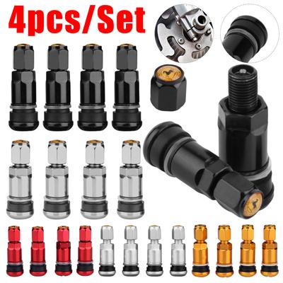 4pcs Car Tubeless Wheel Tire Valve Stems Dust Caps Replacement Motorcycle Tubeless Wheel Tyre Valve Stems Caps Aluminum Alloy
