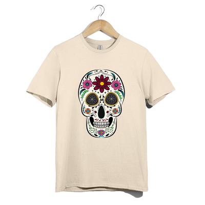 Day Of The Dead T-shirt Unisex Sugar Skull Bloemen Calavera Grafische Kunst Cadeau T-shirt