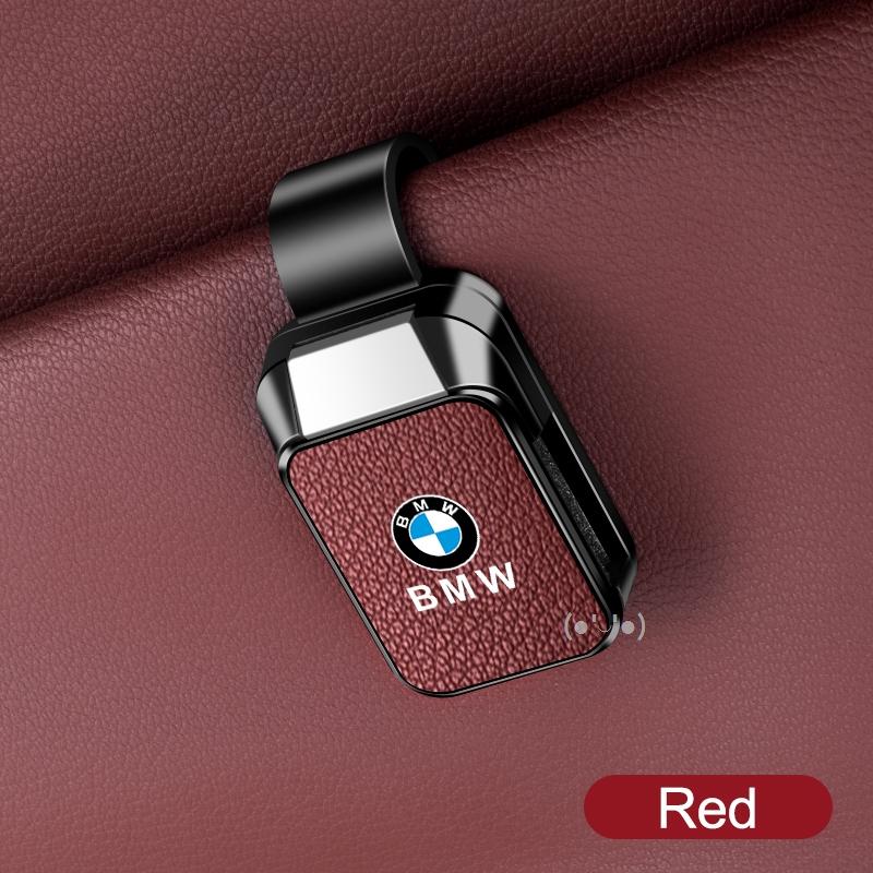 FNBA6 Glasses Holder Card Ticket Storage Clips Car Sunglasses Clip Sun Visor For Bmw M E46 F30 E39 E36 E87 G30 Performance Car Sticker