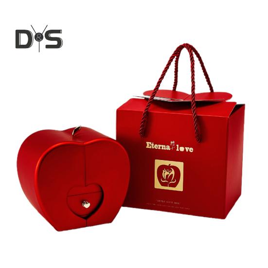 

Подарочная коробка «Вечная роза», органайзер для украшений из консервированных цветов, коробка для хранения ожерелий для женщин на День святого Валентина, День матери, Рождество, День рождения красный