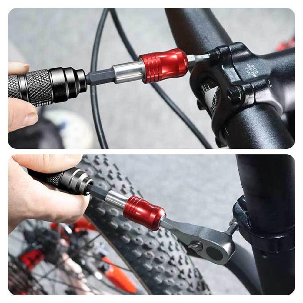 Anti-slip Handle Reversible Ratchet Wrench Batch Heads Bicycle Repair Tool Kit  Repair Tool