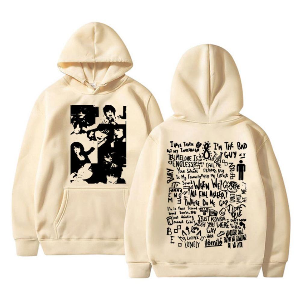 When We All Fall Asleep Where Do We Go Double Sided Graphic Hoodie Men Women Fashion Pullover Men's Oversized Sweatshirt