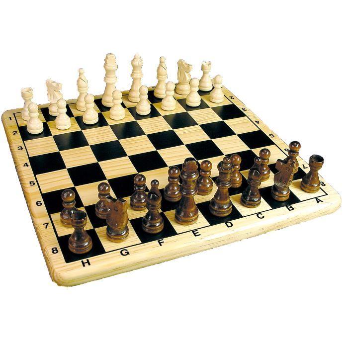 Coffret Echecs En Bois - Jeux De Société Classique Et Stratégie - Tactic