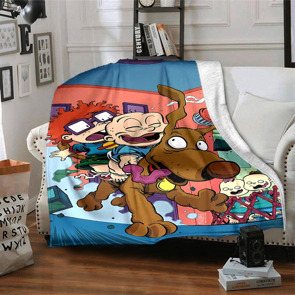 Rugrats Theme Printed Blanket - Perfect for Couch, Bed, Travel & Outdoor Use | Machine Washable, Cozy & Durable.