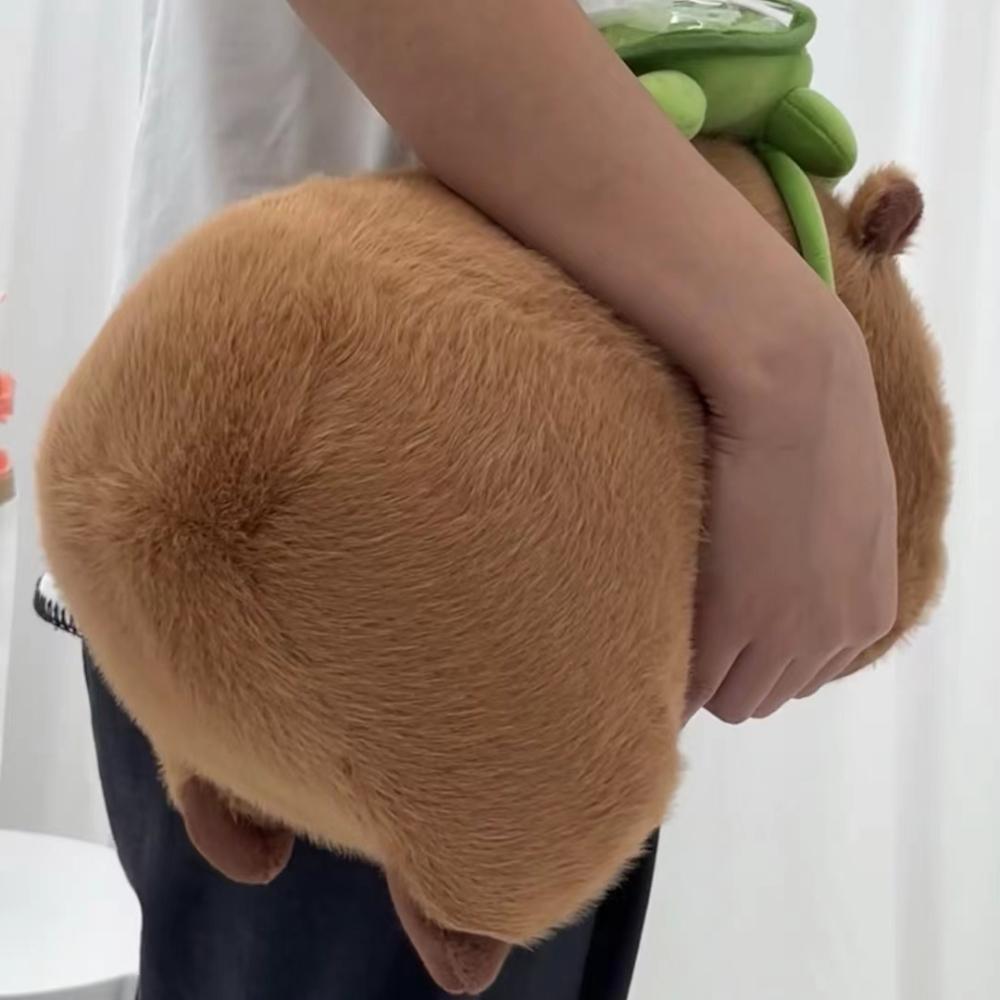 Süßes Capybara-Plüschtier mit Rucksack, sitzend, schöne Cartoon-Tiere, ausgestopfte Puppen, Weihnachtsgeschenk, Wohnkultur, Sofa, Plüschkissen