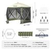 Pop Up Gazebo Tent Pop-Up Screen Tent 6 Sided Canopy Sun Shelter Green