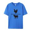 Vintage Chicken Vs Cow Tshirt Printed Tee Shirts Vintage High Quality New Tops Adult Clothing Oversize
