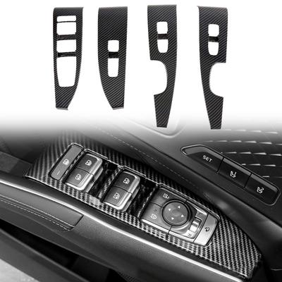 LHD! Pro Kia Sorento MQ4 2022 2023 Vzhled karbonových vláken Kryt spínače oken a zvedání oken ABS plastové autopříslušenství