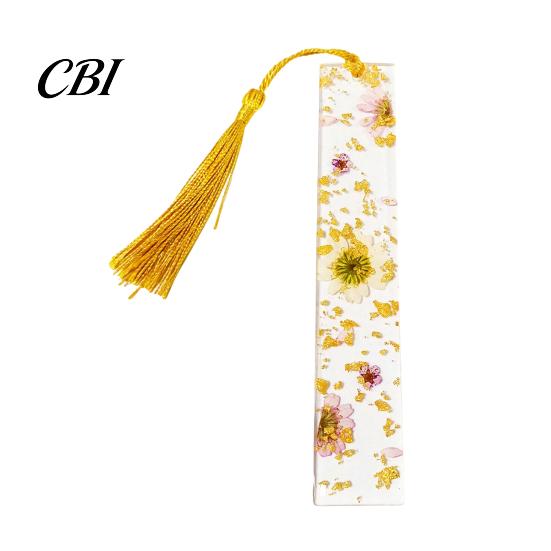 Unique Gift for Friends Dried Flower Resin Bookmarks with Tassels, Double-Sided Magnetic Durable Page Markers Book Lovers Friends, Pretty and Increase
