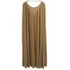 Eimy Istoire No Sleeve Open Back, Volume Pleated Long Dress S Brown Women Used
