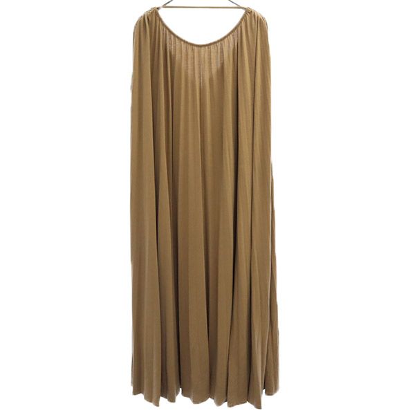 Eimy Istoire No Sleeve Open Back, Volume Pleated Long Dress S Brown Women Used