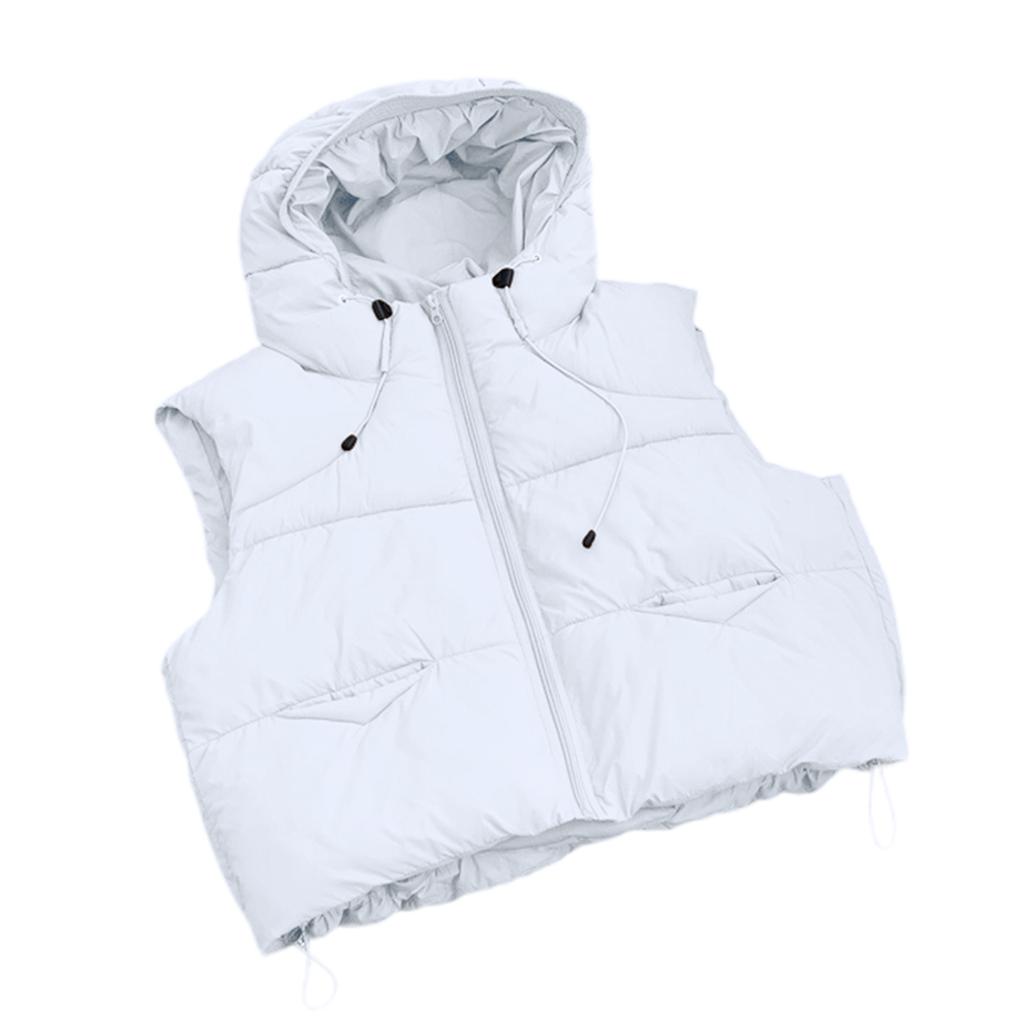 Women's Hooded Short Loose Slim Warm Down Vest