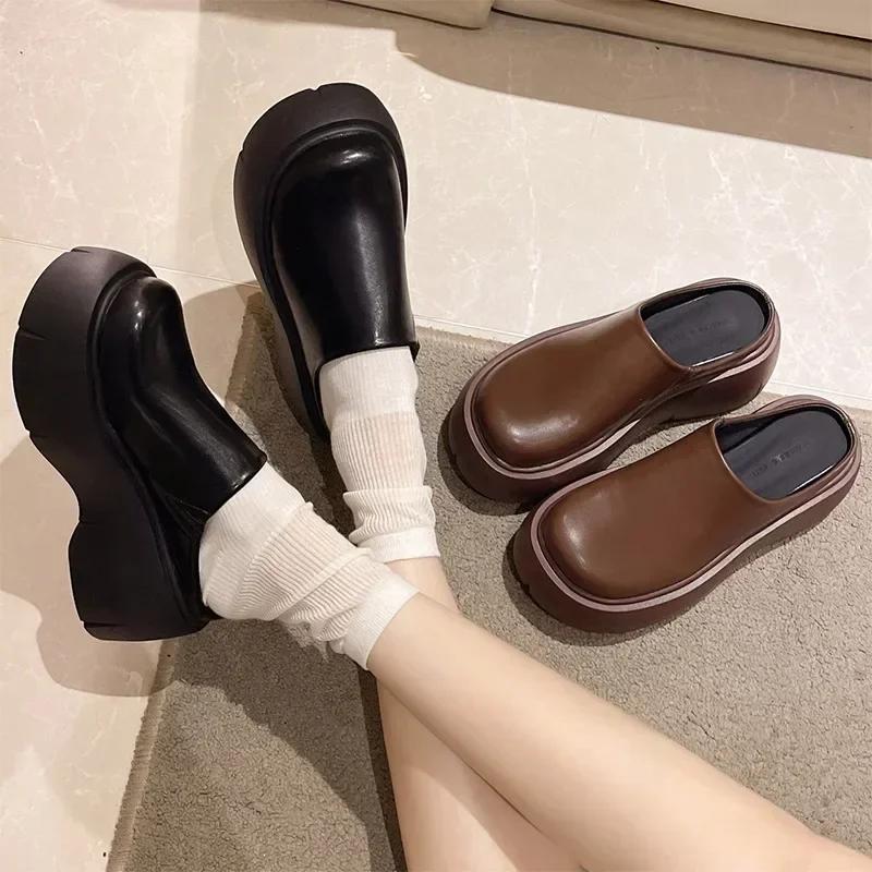 Flache Plateau-Mules Schuhe Damen Slingback Hausschuhe Schuhe Designer Fadensandalen Neu Lässig Walking Flip Flops Weiblich