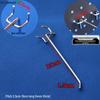 Stainless Steel Color Double Corner Ornament Pegboard Shelf Hook