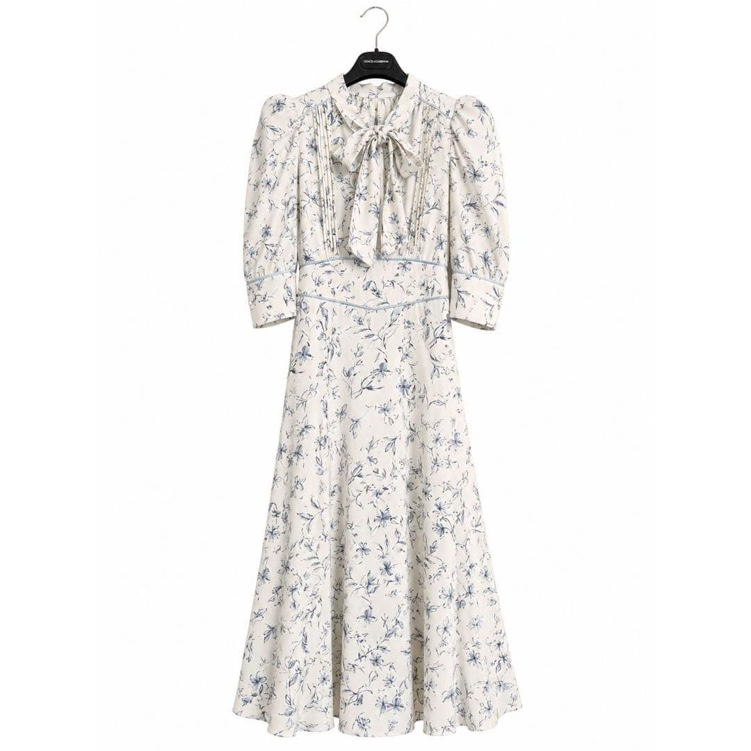LILY BROWN White Floral Bowtie Dress Size 0