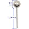 1/8 Inch Map Tacks, Push P, Plastic Round Head, Steel Point, 100-Count, Silver Colors