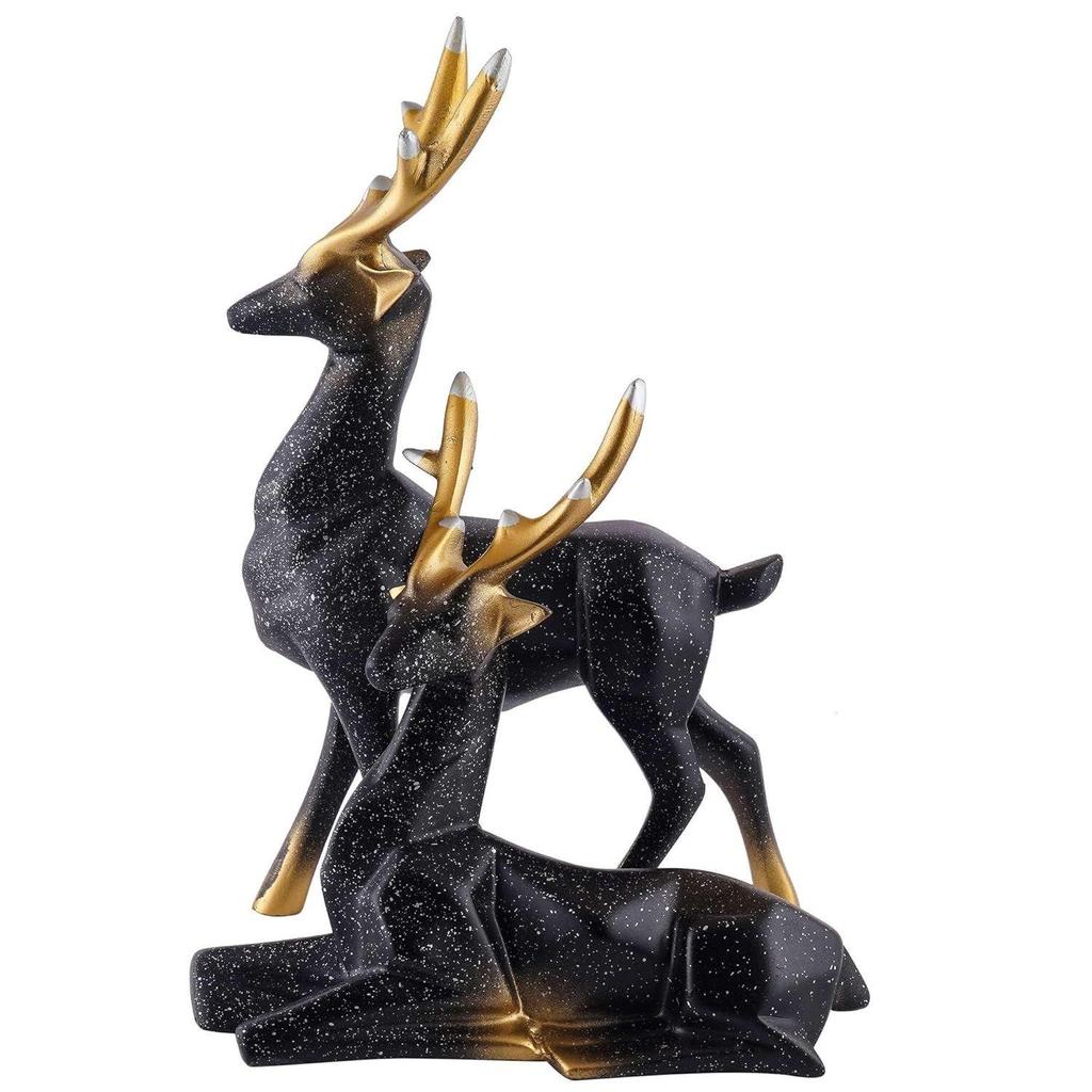 Set of 2 Dear Showpiece for Home Decoration Items Table Décor Living Room Gift Boxes for Weddings, Parties, Housewarming for Home