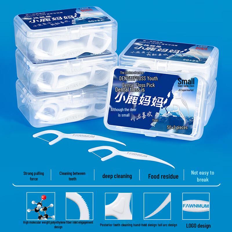 FAWNMUM Professional Dental Floss Picks, Youth Style