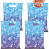 20/50 Pcs Winter Snowflake Party Favor Bags Snowflake Goodie Bags with Handles Holiday Plastic Gift Bag for Birthday Christmas