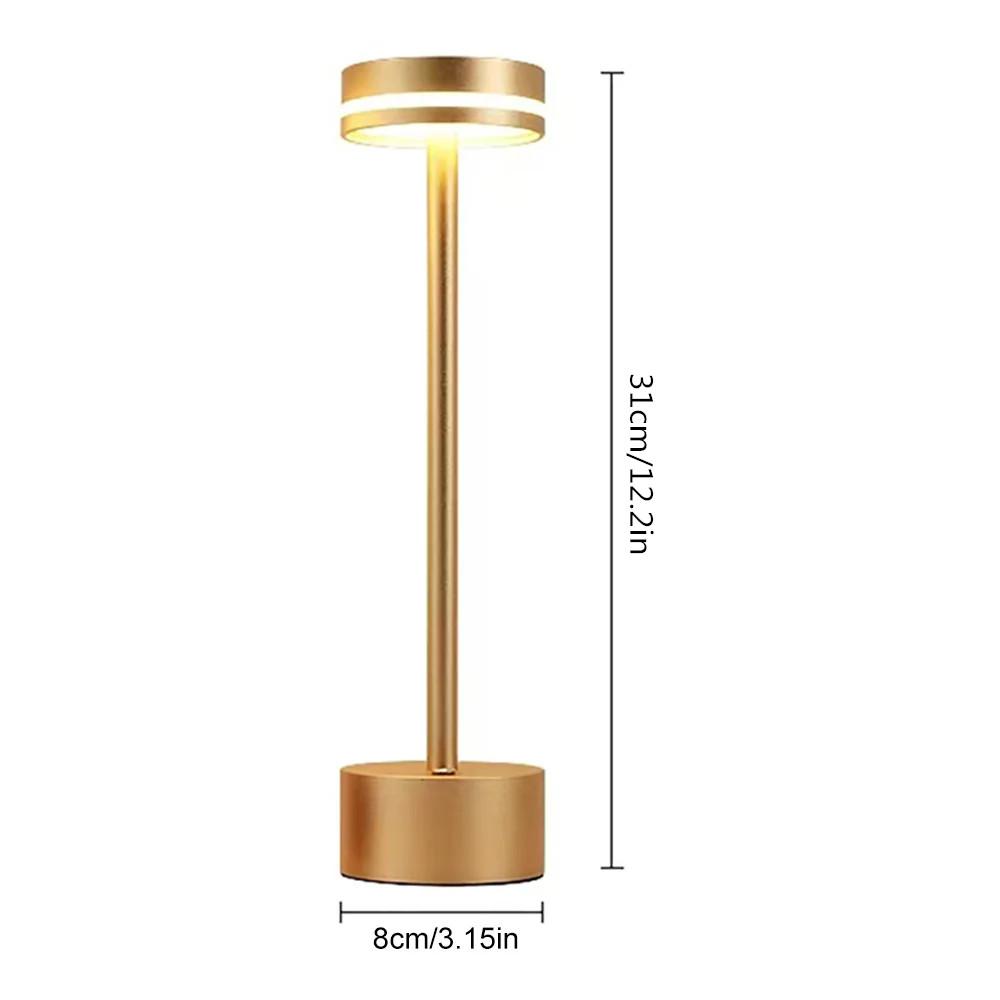 Retro LED Rechargeable Touch Table Lamp Stepless Dimming Reading Lamp Table Lamp Bedside Lamp Hotel Bar Decoration Night Light