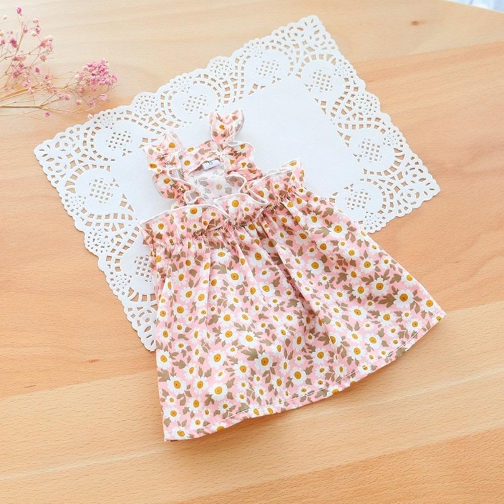 Soft Cat Suspender Skirt Breathable Dog Vest Fashion Dog Floral Dress  Spring Summer