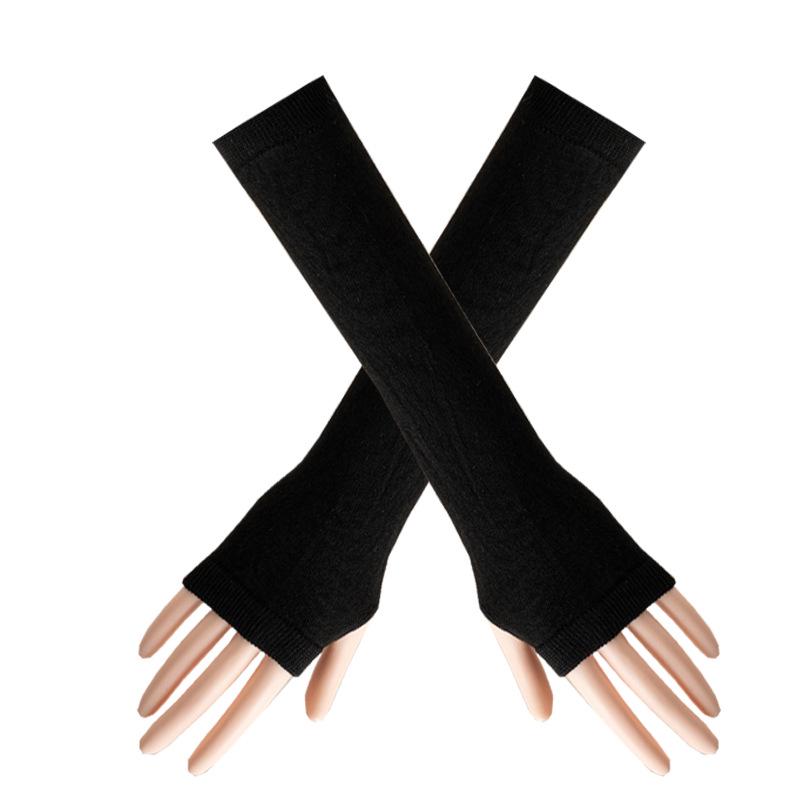 Koreaanse Stijl Zwart-Wit Gestreept Unisex Vingerloze Lange Mouwen Kerst Cosplay Cover