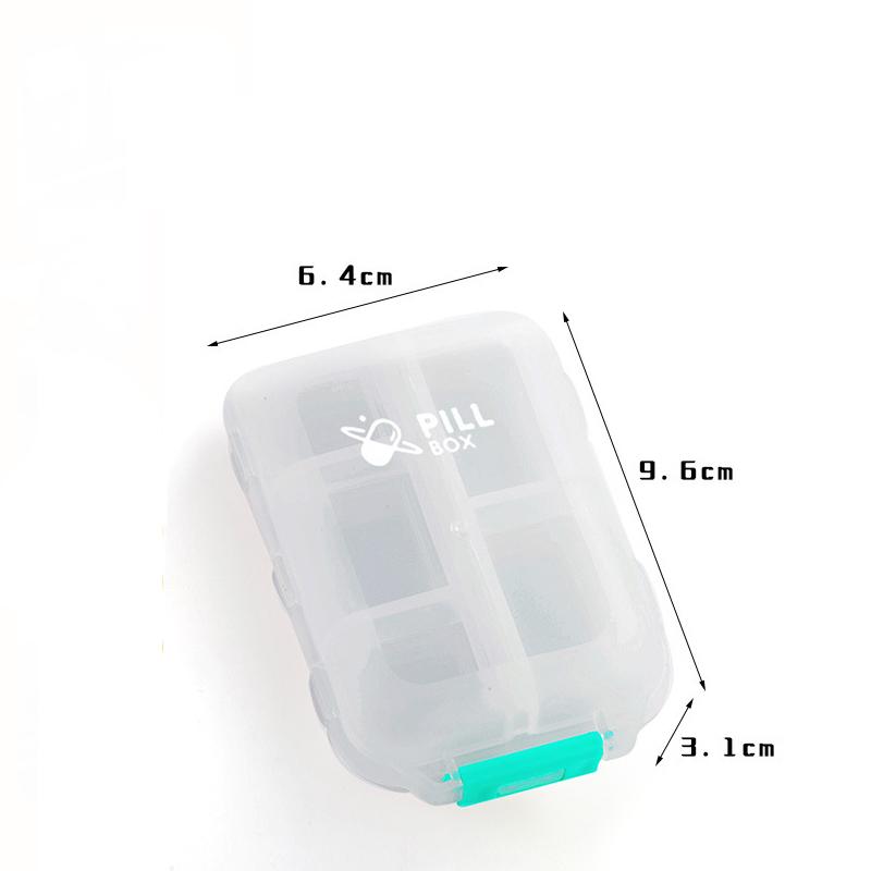 Portable Mini Pocket Pill Box 10 Compartment Small Pill Box Weekly Travel Pill Box Plastic Storage Box