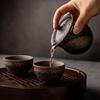 210ml Japanese Style Ceramic Gilded Teapot Vintage Old Rock Clay Coarse Pottery Kung Fu Tea Set