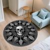 Skull pattern round rug,Carpet Rug for Living Room Bedroom Sofa Playroom Decor,Non-slip Floor Mat,Holiday Gifts and Birthday Gifts