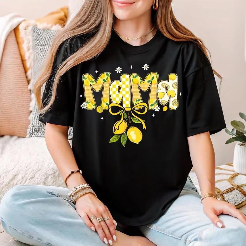 Mama Shirt Mothers Day Tshirt Mom Life Tee Lemon Mama Shirt Summer Y2k Mama Shirt Floral Mama Shirt Fruit Citrus Mama Tee Tops S