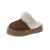 Women's shoes 2025 autumn and winter muffin new slippers summer platform sandals indoor air conditioning flat sole wool shoes women