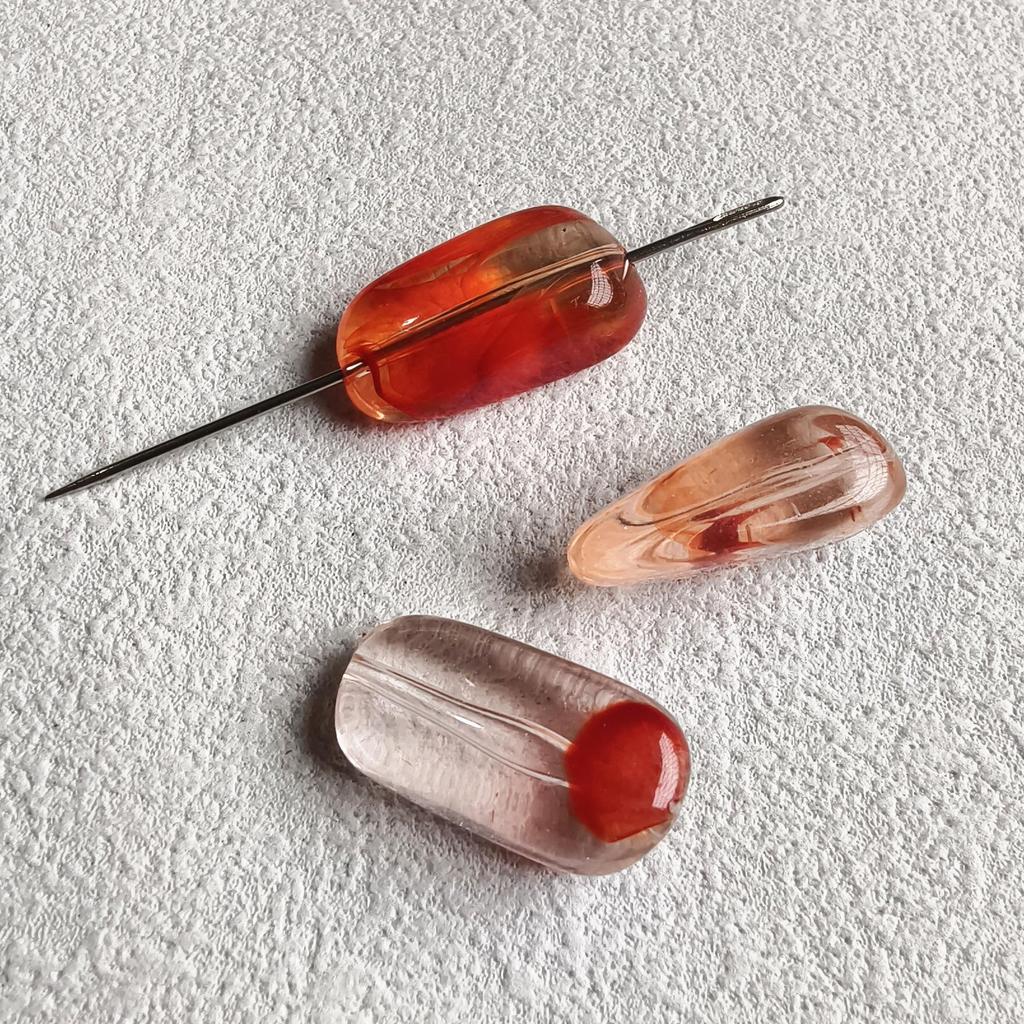 Irregular Long Acrylic Transparent Colored Stone Beads for DIY Jewelry Making