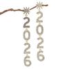 2026 Snowflake Number Dangle Earrings – Diamond-Inlaid, Super Shiny, High-End Feel